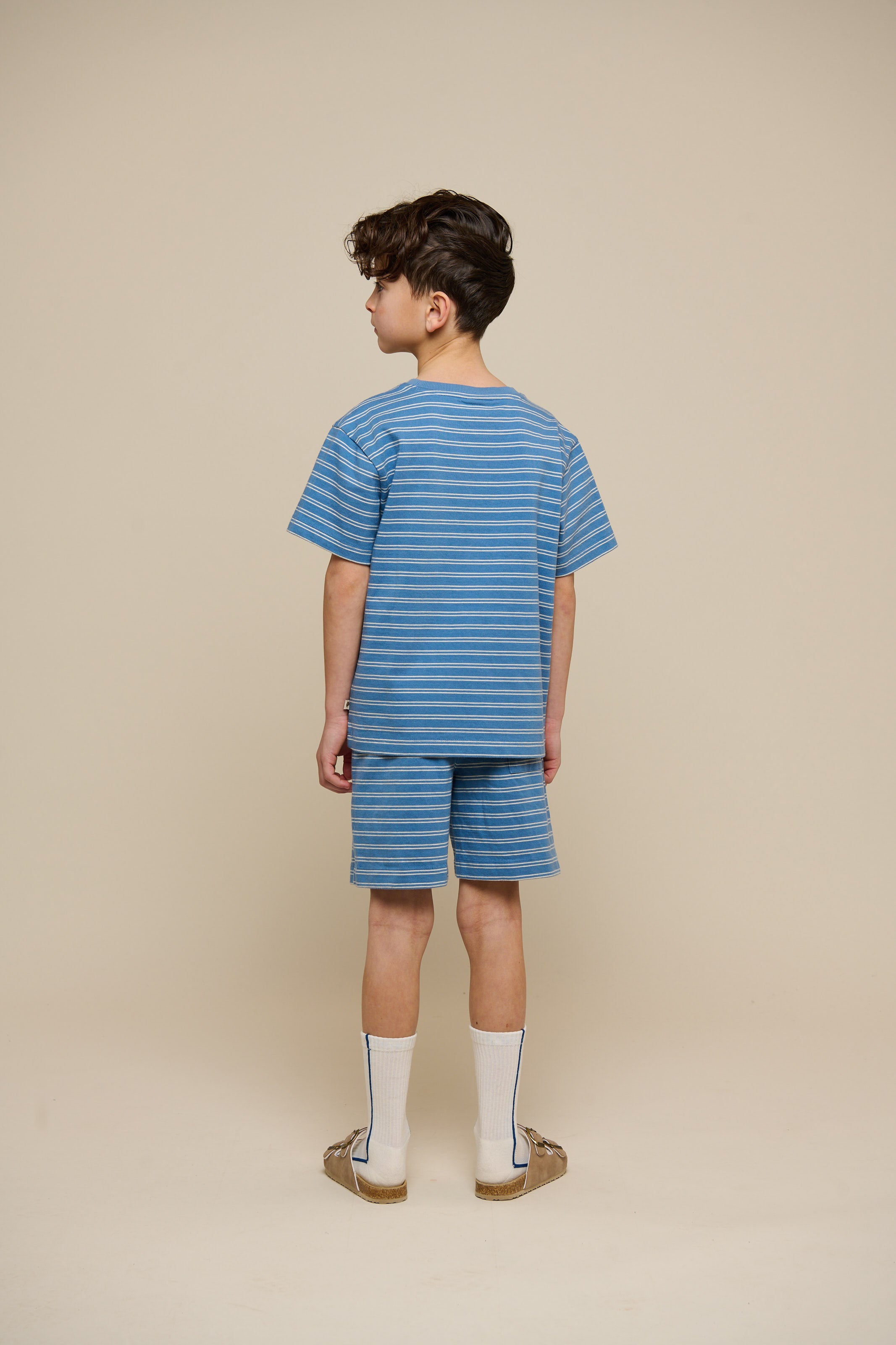 Striped Jersey Shorts - Tween - Dusty Blue | 101184 Otto