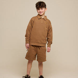 Sweat Shorts with Tape - Tween - Coconut | 101264 Carter