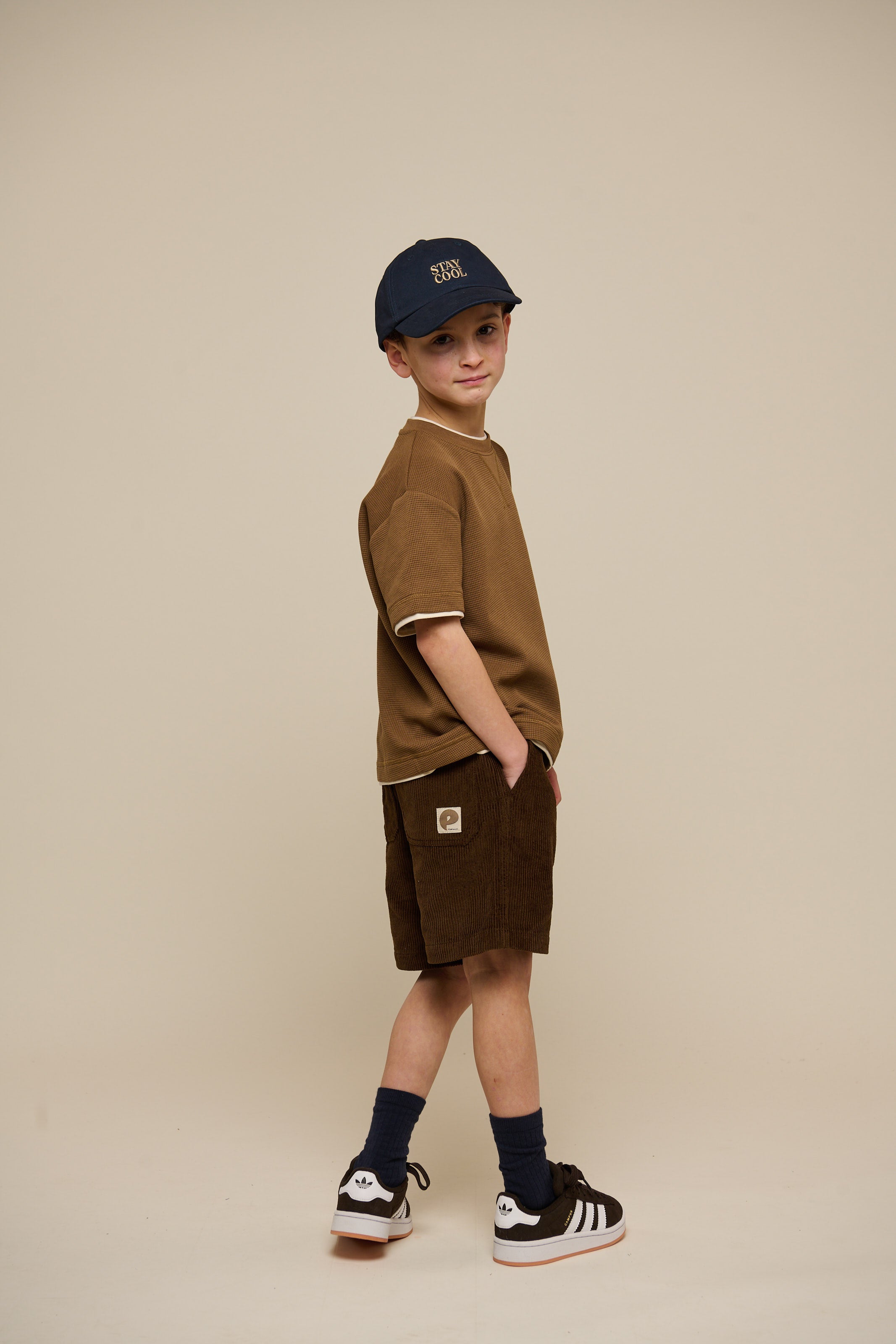 トップス House on the Hill Tee Puff DarkBrown 110 Textured Short Sleeve T-Shirt - Tween - Coffee | 100712 Malthe