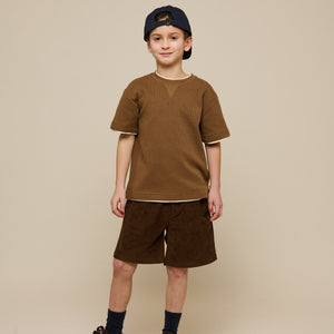Pull-On Corduroy Shorts - Tween - Dark Brown | 101105 Tobias
