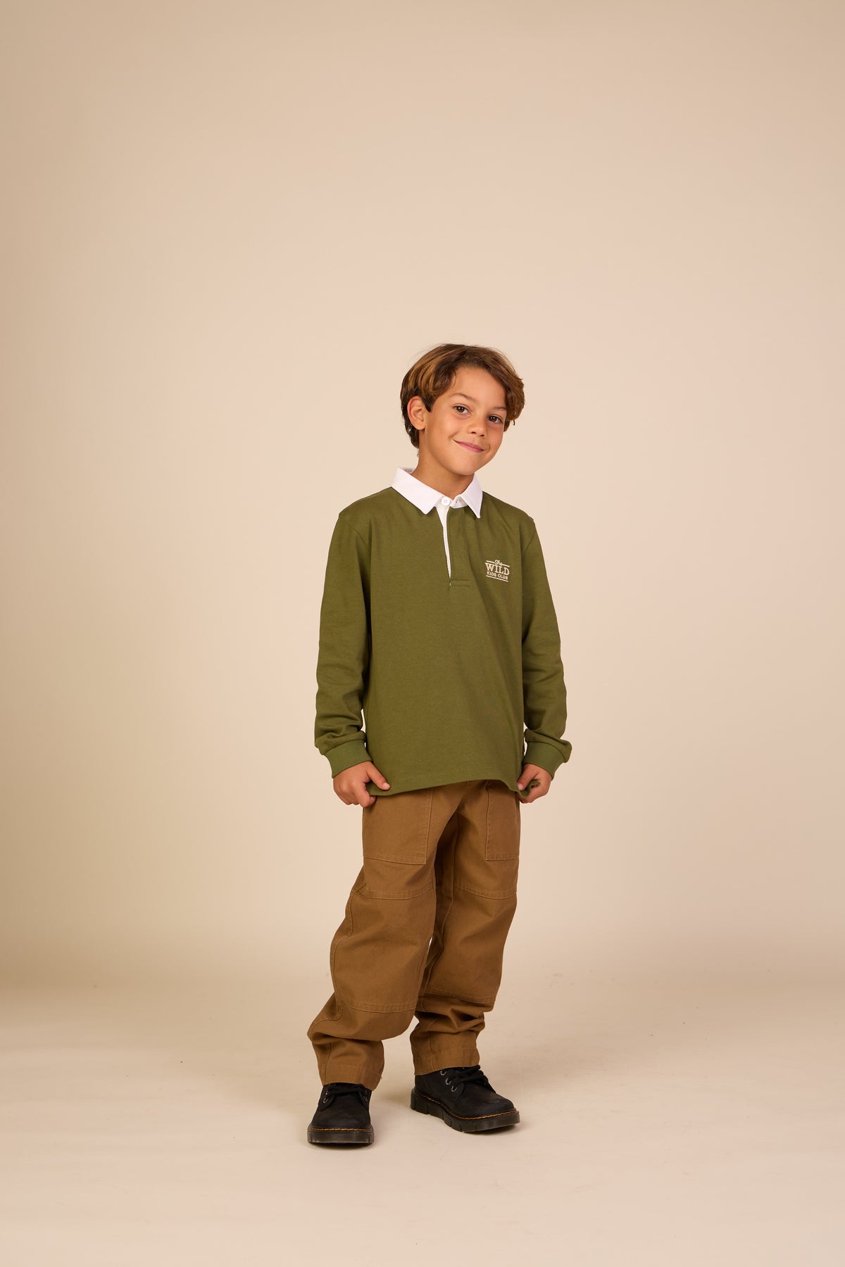 Long-Sleeve Jersey Polo - Tween - Moss Green | 101692 Ruben