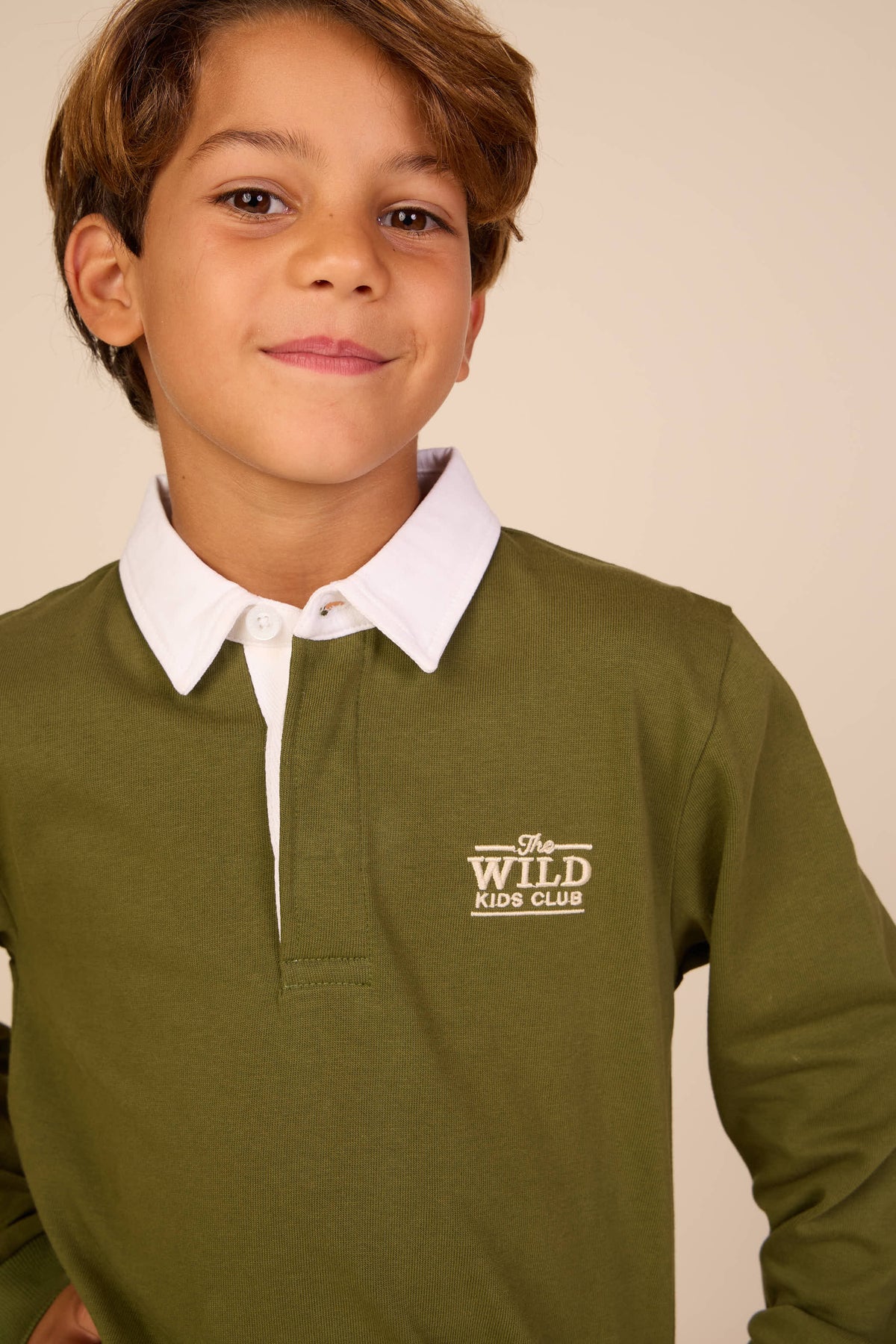 Long-Sleeve Jersey Polo - Tween - Moss Green | 101692 Ruben