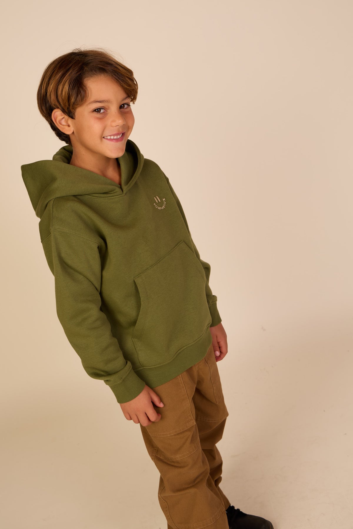 Smiley Hoodie - Tween - Moss Green | 101582 Andrew