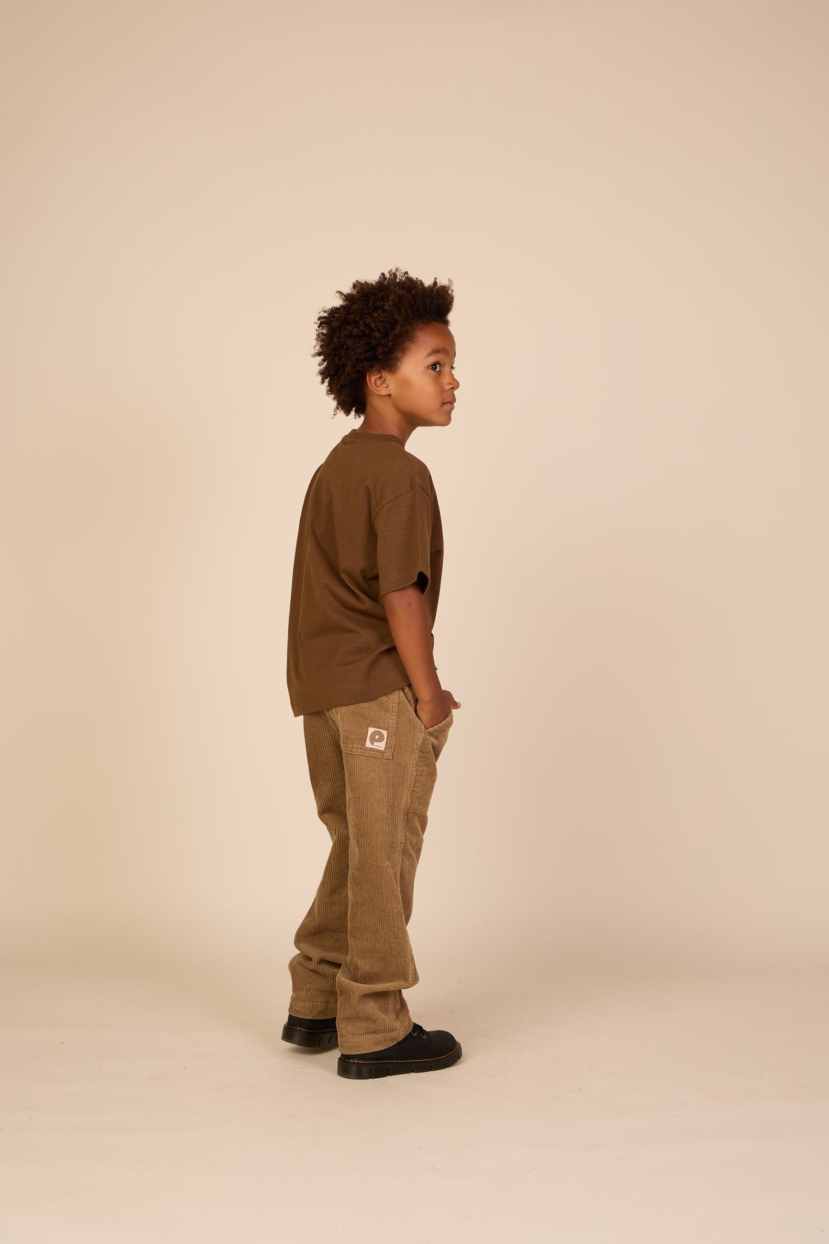 Slub jersey Embroidery T-shirt - Tween - Dark Brown | 101158 Villum