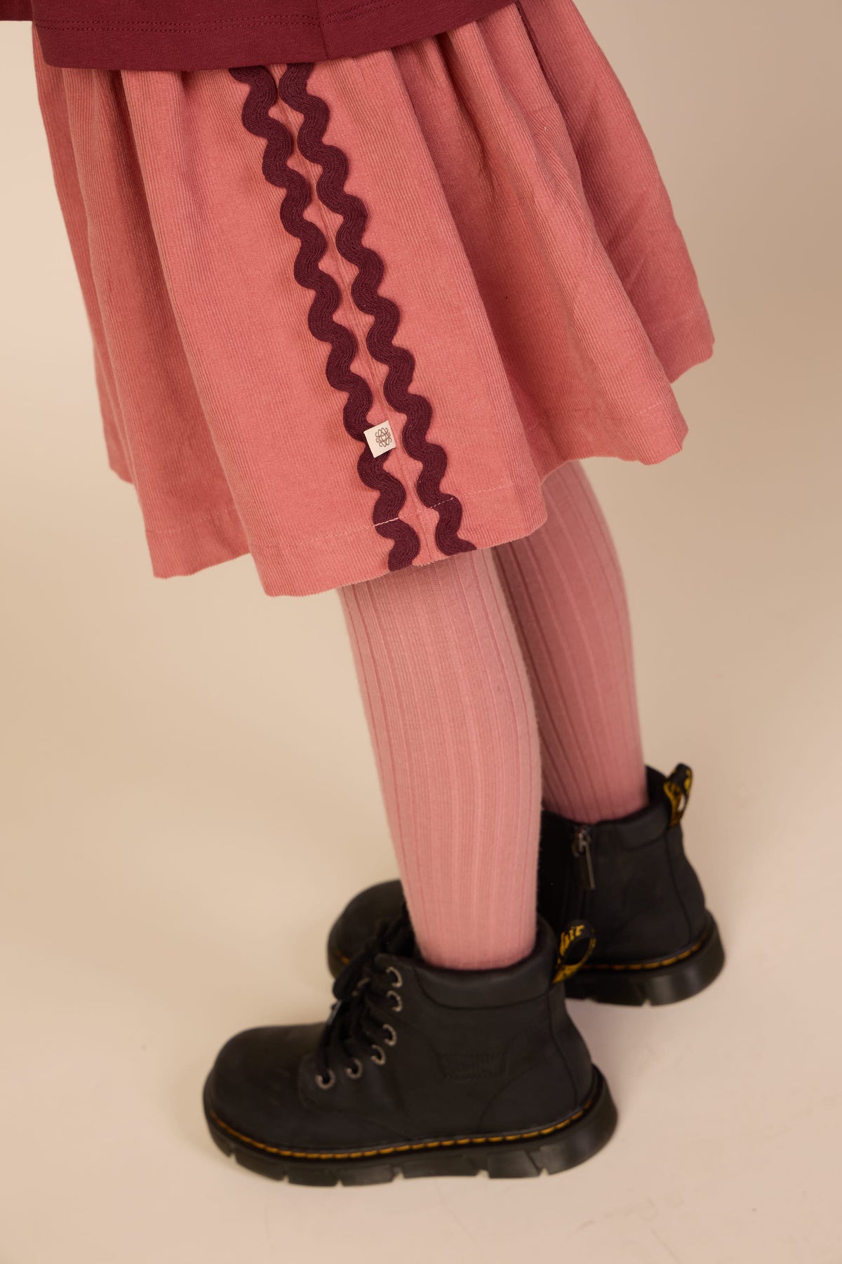 Ric Rac Corduroy Skirt - Tween - Dusty Rose | 101480 Sille