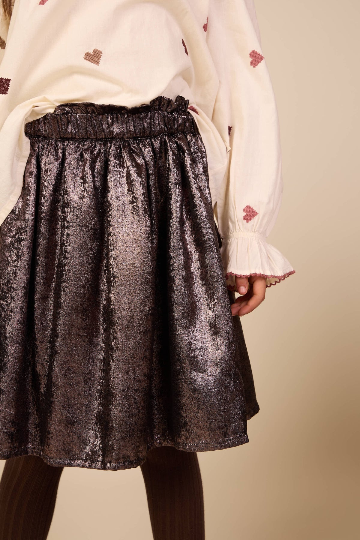Foil Skirt - Kids - Dark Brown | 101671 Sylvia