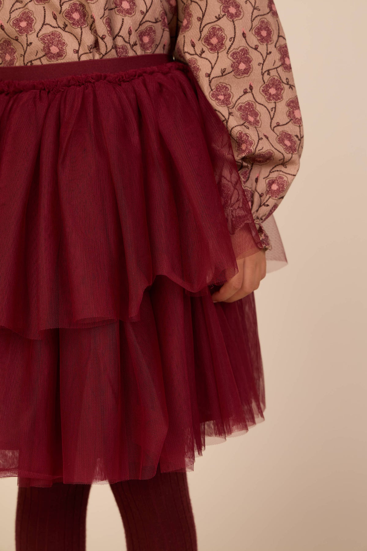 Tulle Skirt - Kids - Bordeaux | 101503 Bianca