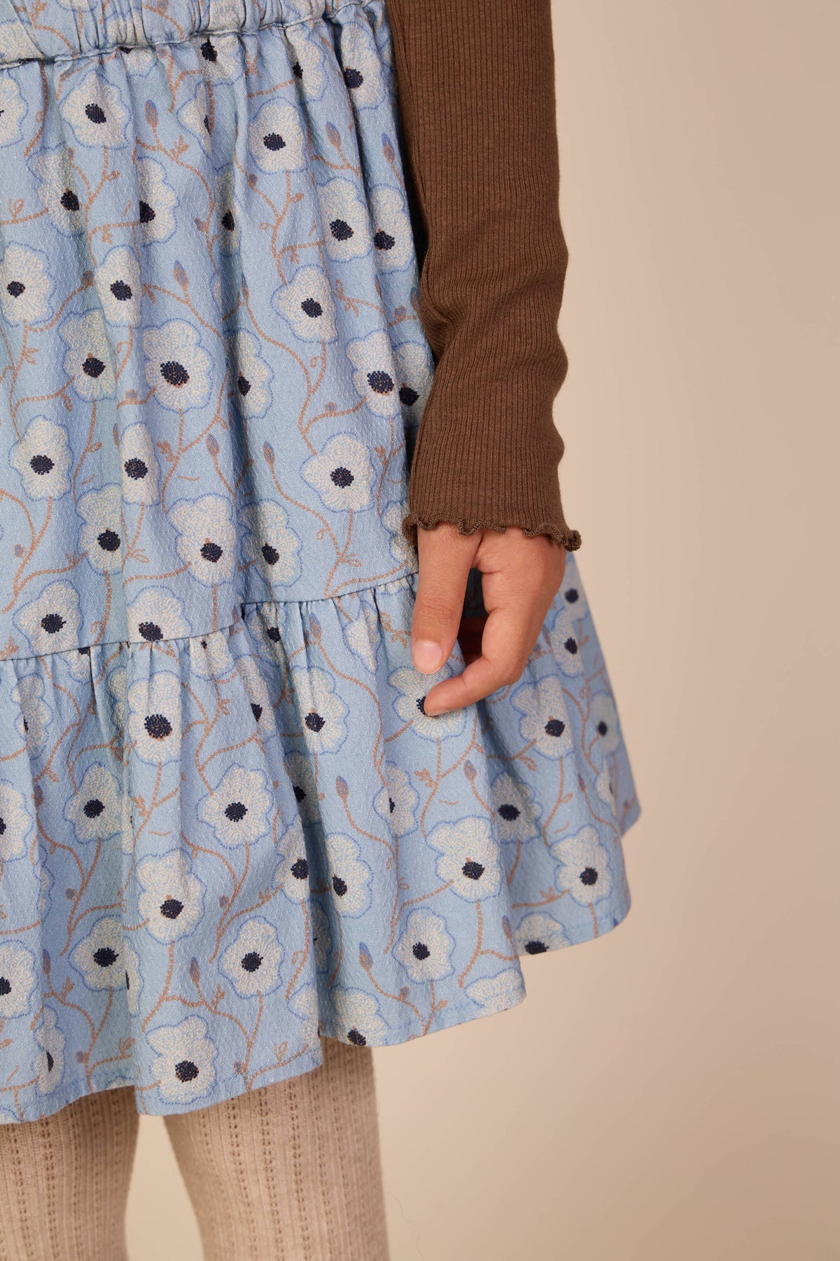 Floral Cotton Skirt - Tween - Blue/Brown | 101432 Nova