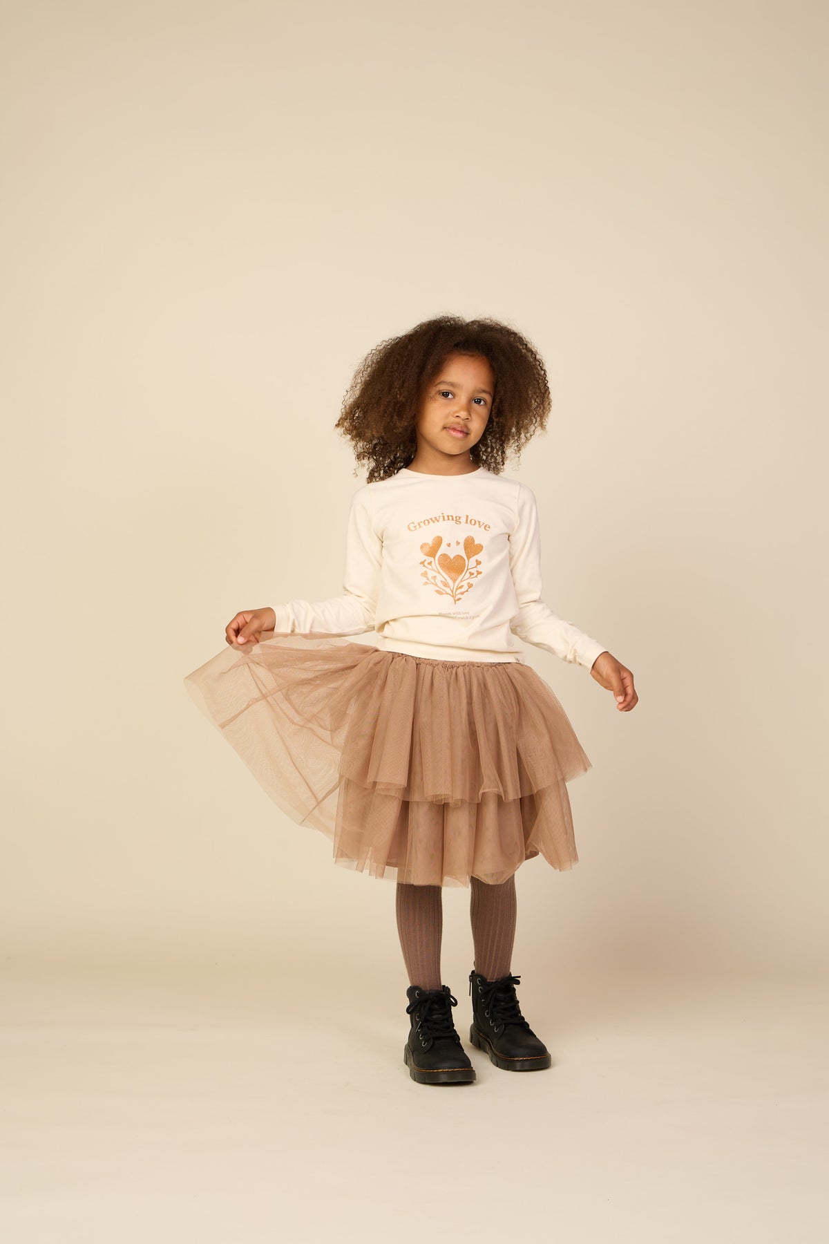 Tulle Skirt - Tween - Light Brown | 101506 Bianca