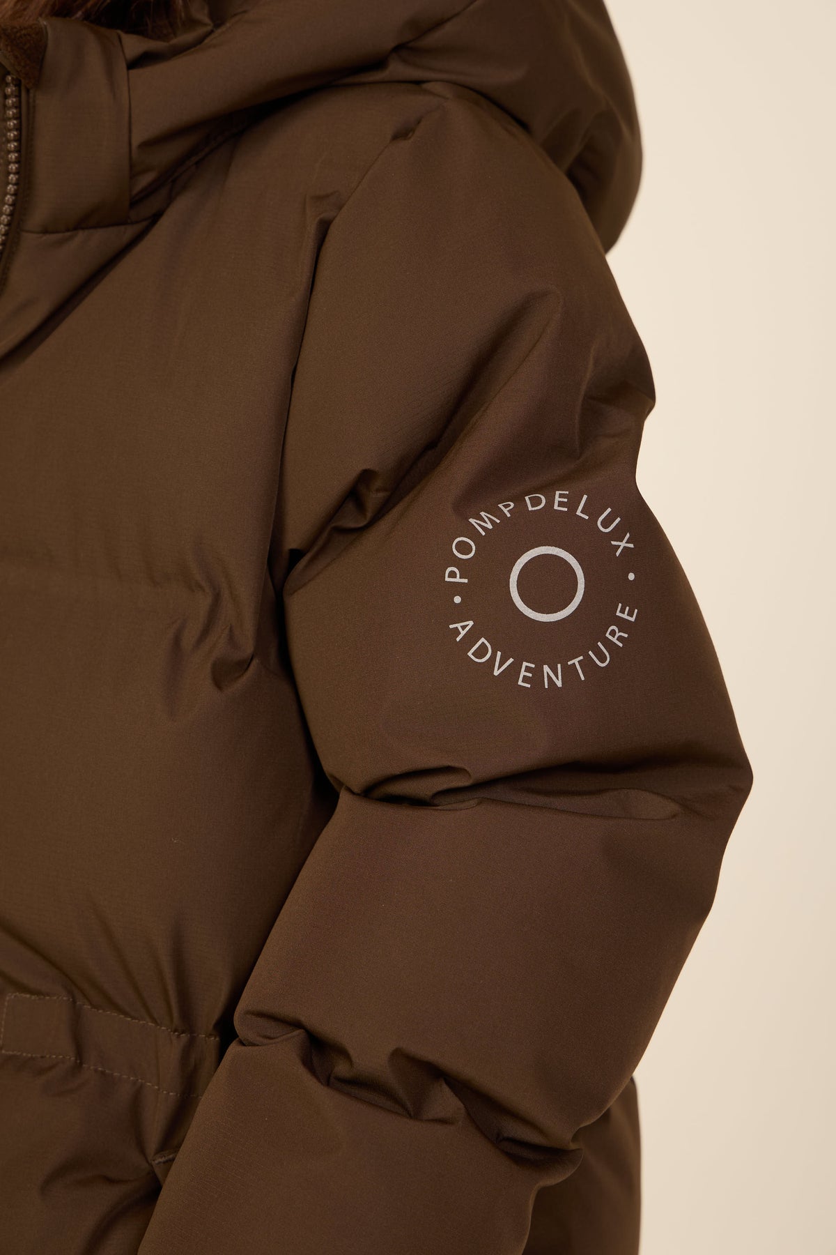 Winter Puffer Jacket with Drawstring - Tween - Dark Brown | 101414 Elenor