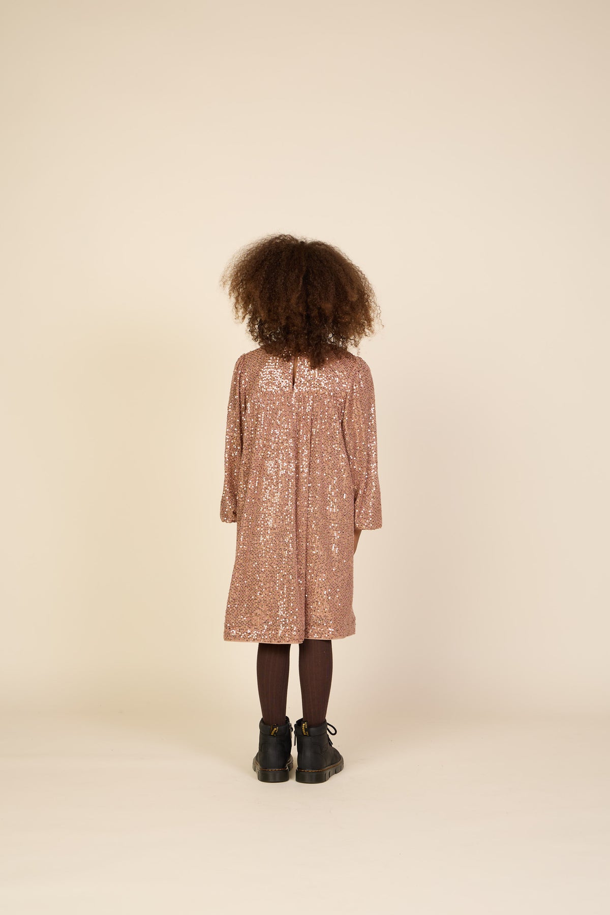 Sequin Dress - Tween - Light Brown | 101676 Amber