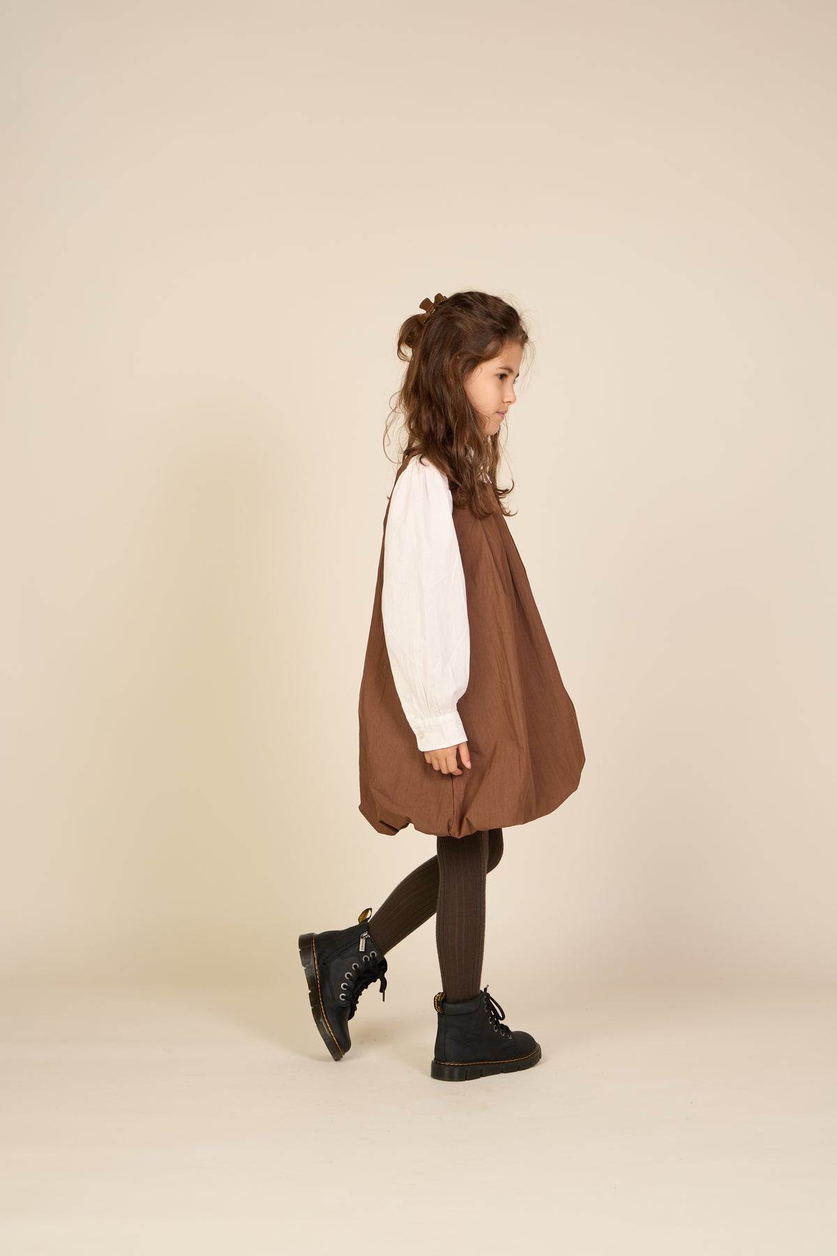 Bubble Hem Dress - Tween - Brown | 101514 Celeste