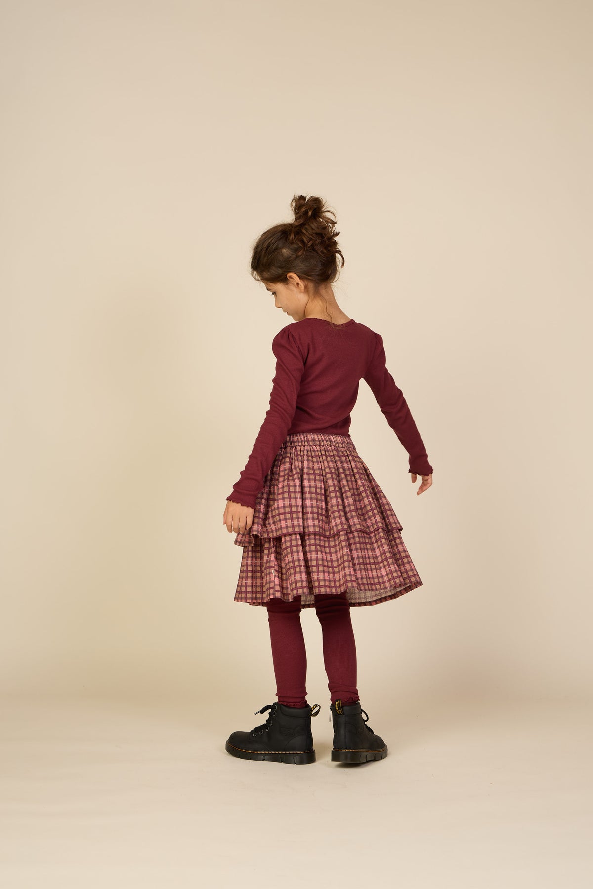 Ribbed Modal-Blend Leggings - Tween - Bordeaux | 101570 Lottie