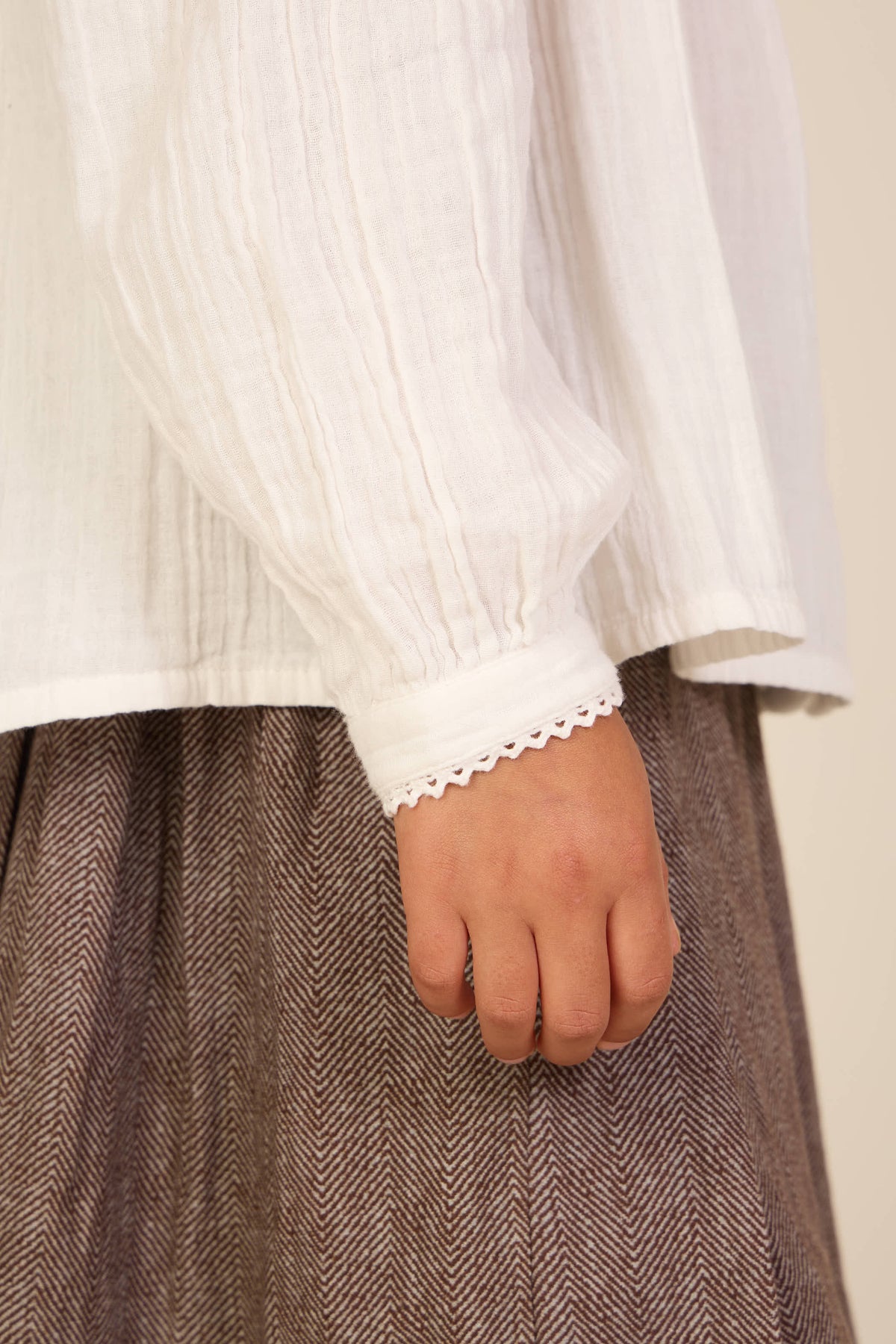 Double Gauze Cotton Blouse - Tween - Offwhite | 101462 Celina