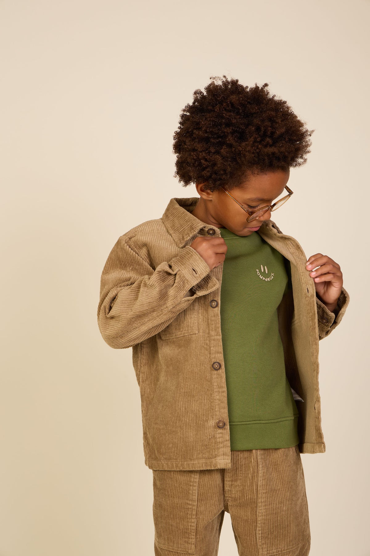 Corduroy Patch Pocket Trousers - Tween - Khaki | 101538 Reed