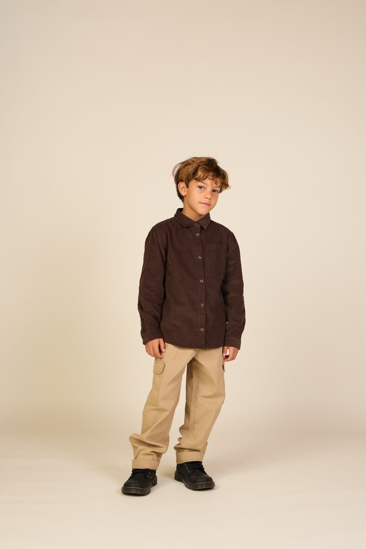 Corduroy Shirt - Tween - Dark Brown | 101656 Jonny