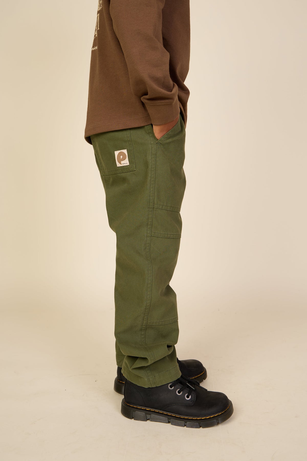 Canvas Patch Pocket Trousers - Tween - Moss Green | 101536 Greyson