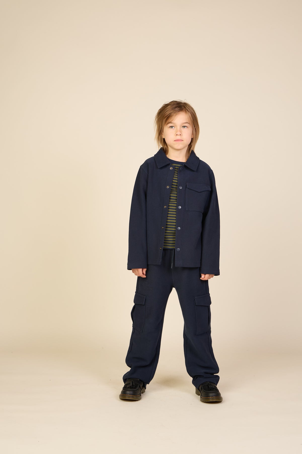 Textured Sweat Overshirt - Tween - Navy | 101501 Wilder
