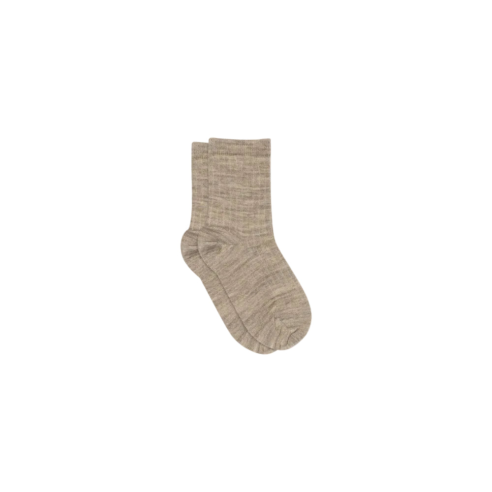 MP Wool Rib Socks - Tween - Beige Melange | 101725 MP 718