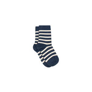MP Striped Wool Rib Socks - All - Blue Melange | 101734 MP 79200