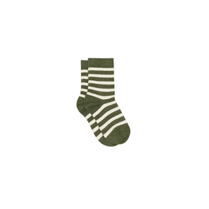 MP Striped Wool Rib Socks - All - Moss Green | 101736 MP 79200