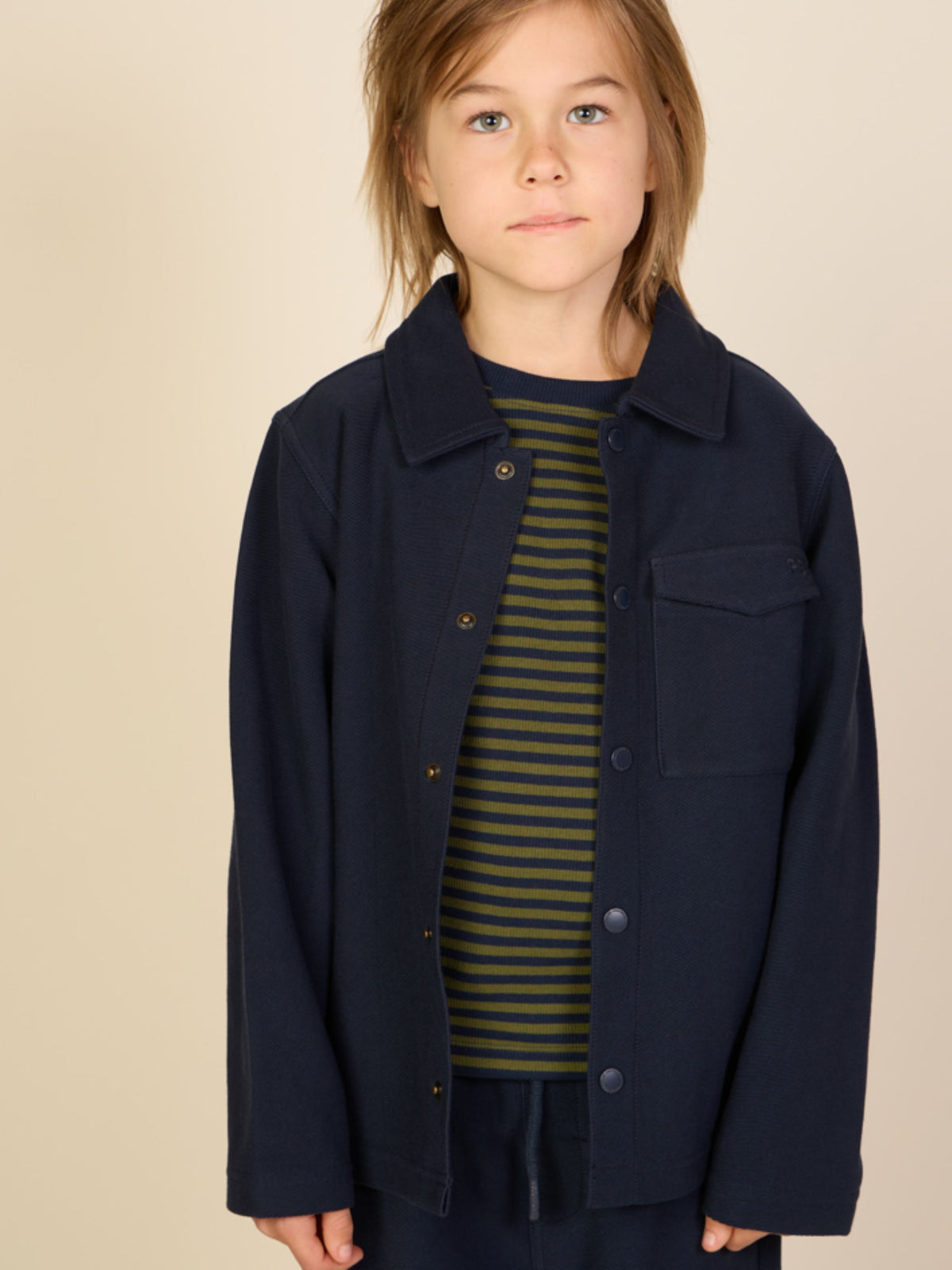 Textured Sweat Overshirt - Tween - Navy | 101501 Wilder