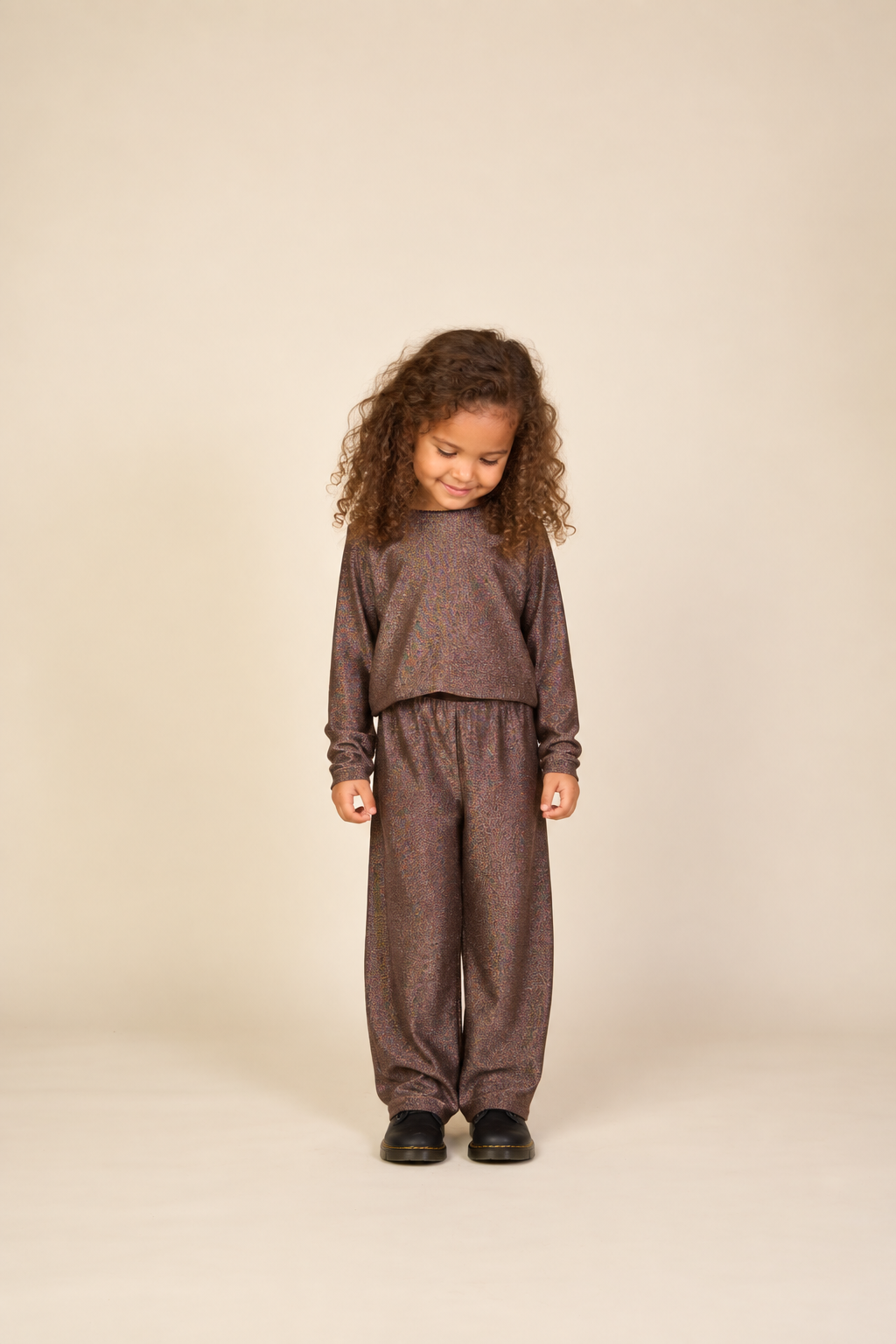 Lurex Trousers - Kids - Dark Brown | 101667 Helen