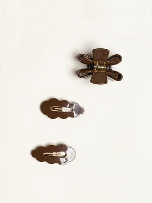 Hair Click & Claw Hair Clip - All - Chocolate | 100886 Cille