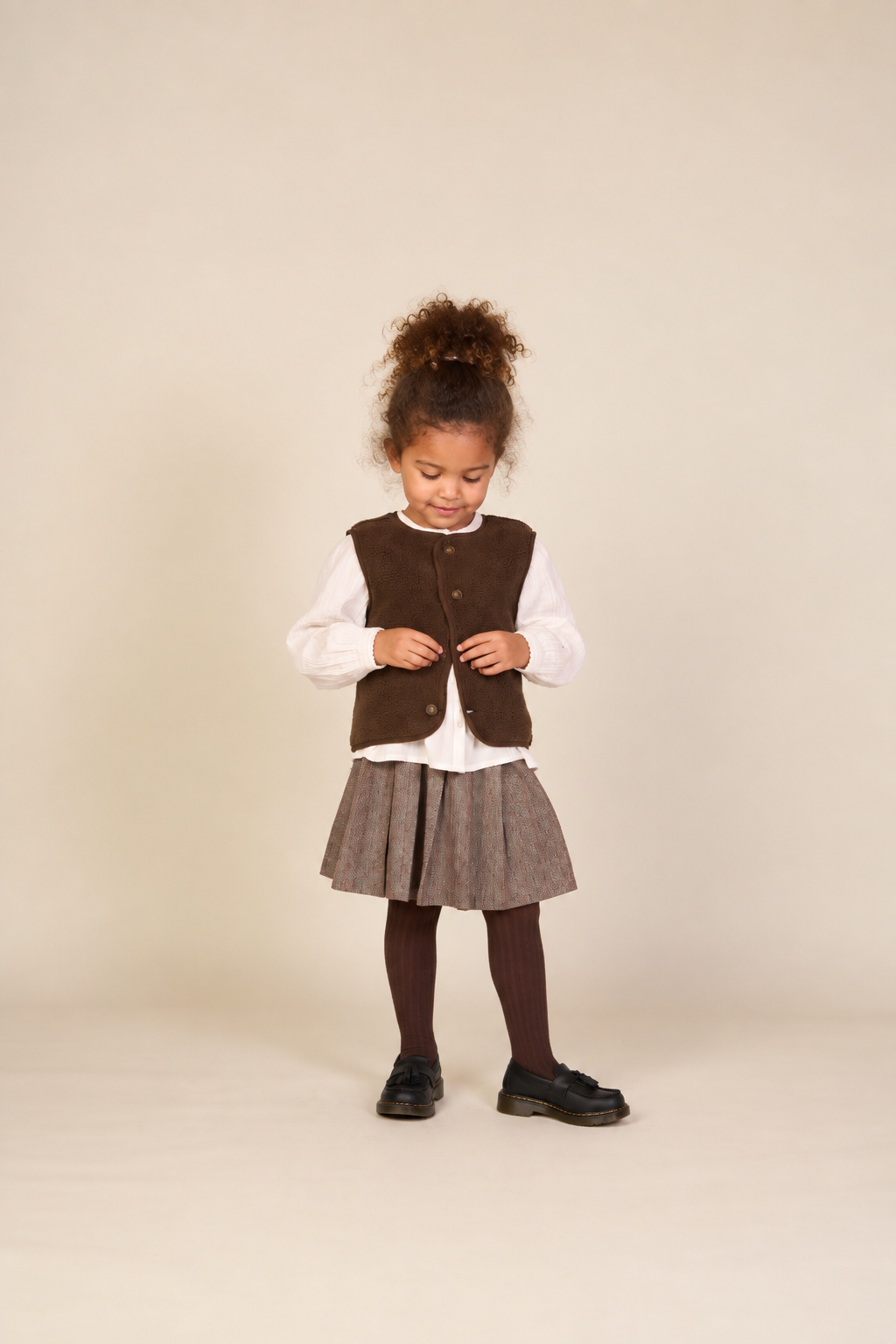 Teddy Vest - Kids - Dark Brown | 101685 Della