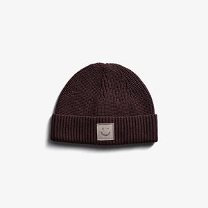 Ribbed Knit Beanie - Kids - Dark Purple