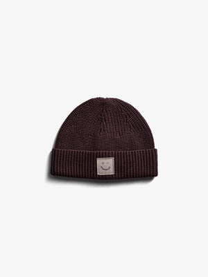 Ribbed Knit Beanie - Kids - Dark Purple