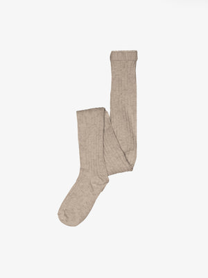 MP Cotton Rib Tights - Tween - Light Brown Melange | 101396 MP Cotton Rib tights