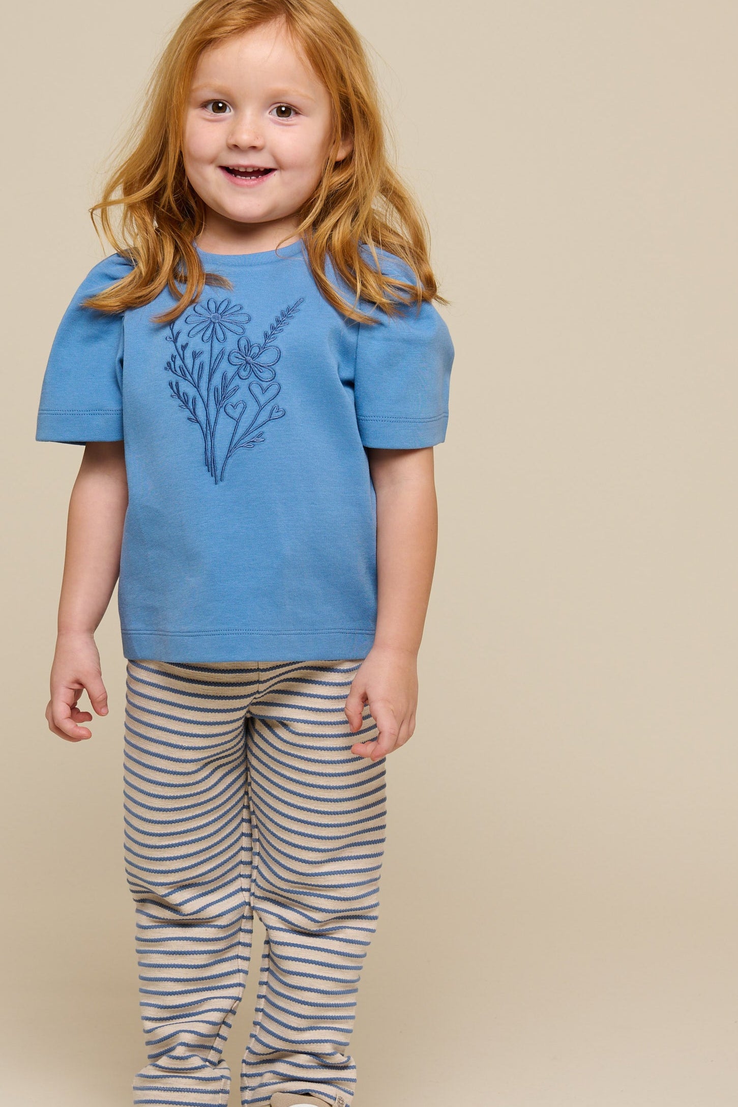 Striped Jersey Trousers - Kids - Blue | 101001 Emmie