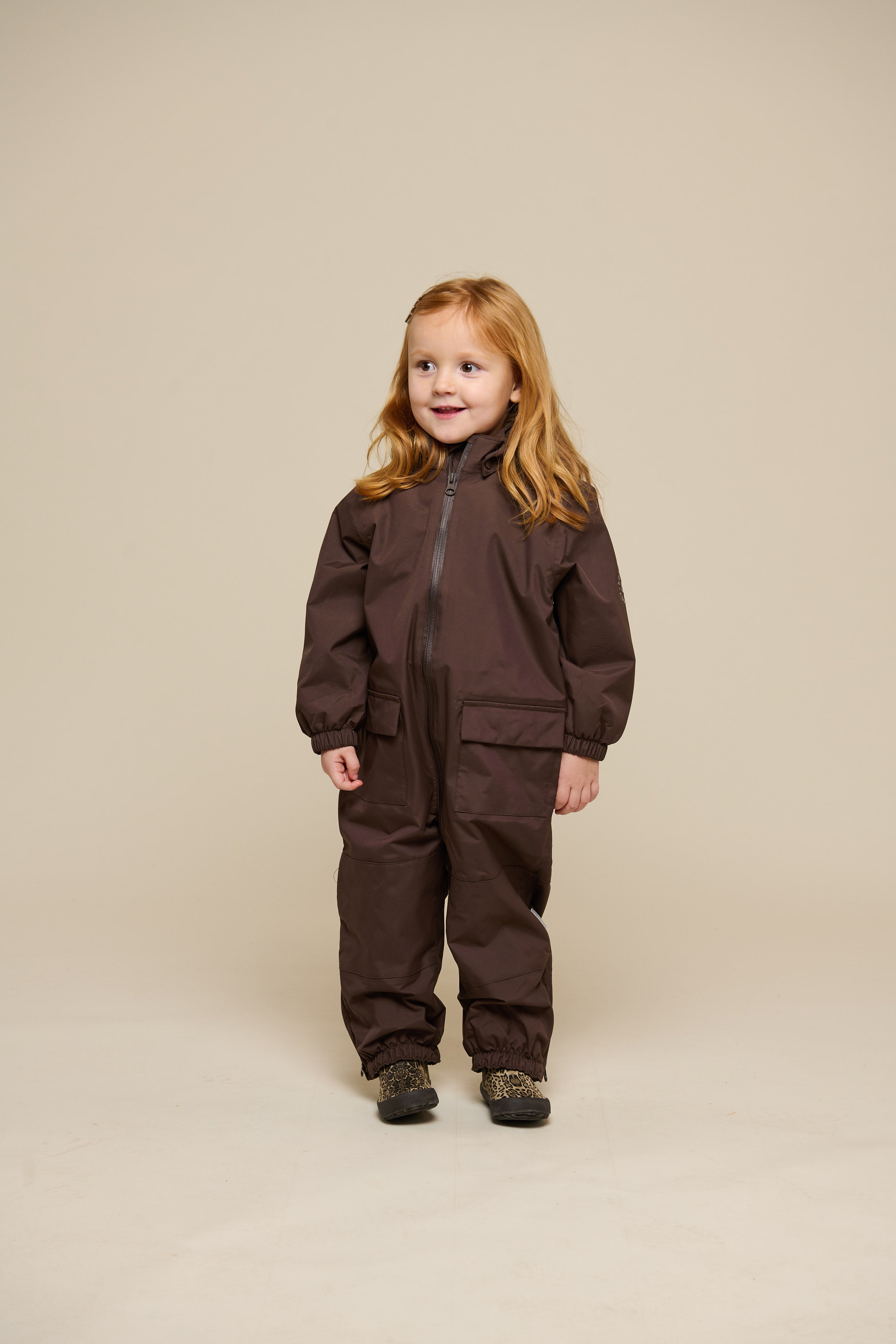 ロンパース・カバーオール melted butter TULIP bonnet &BODY suit Shell Coverall - Kids - Chocolate | 100510 Dundee