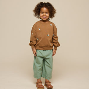 Embroidered Crewneck Sweatshirt - Kids - Coconut | 101213 Kimber