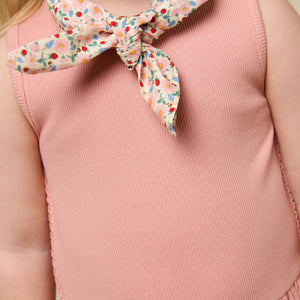 Modal Rib Sleeveless Dress - Kids - Rose Tan | 101296 Lottie