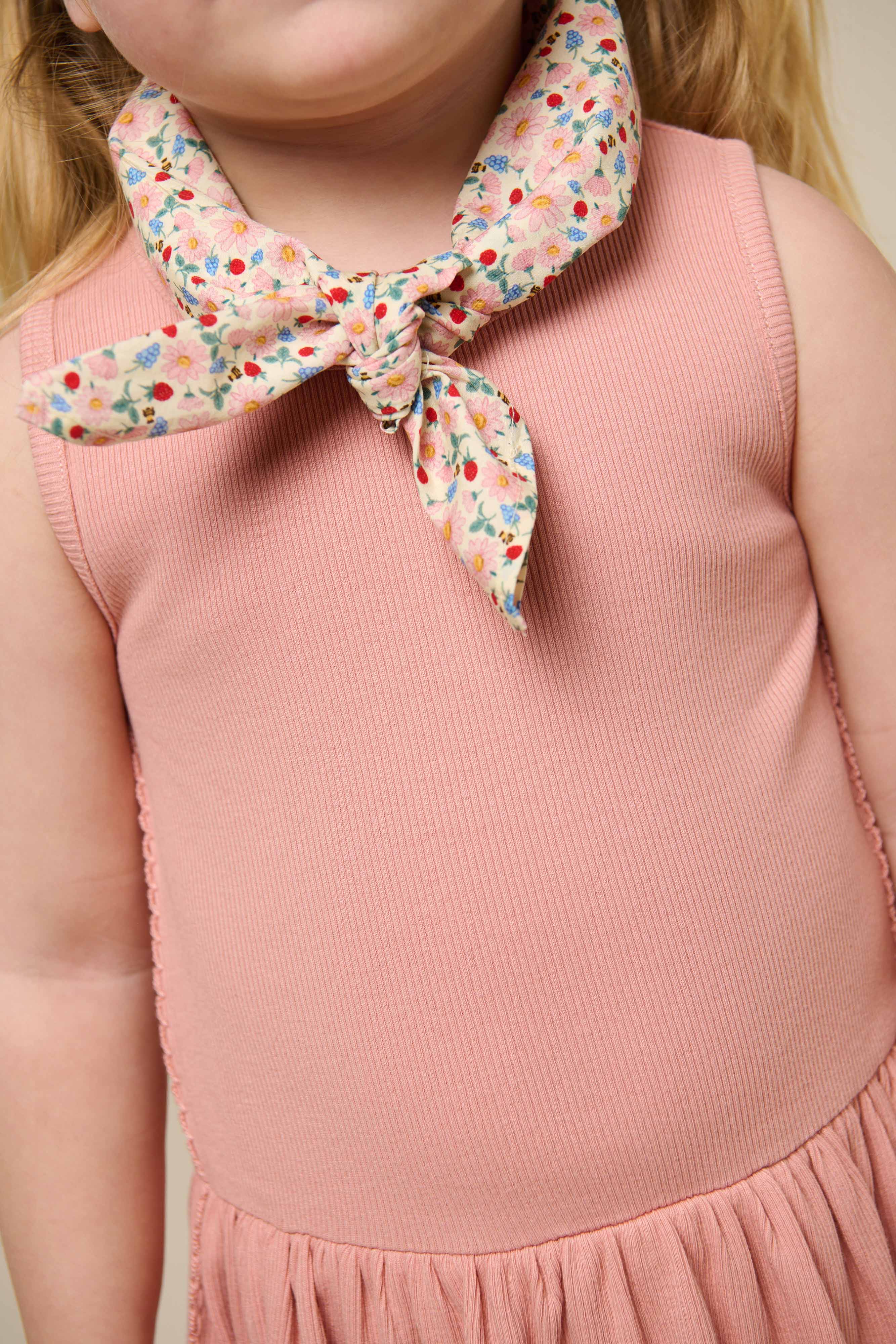Modal Rib Sleeveless Dress - Kids - Rose Tan | 101296 Lottie