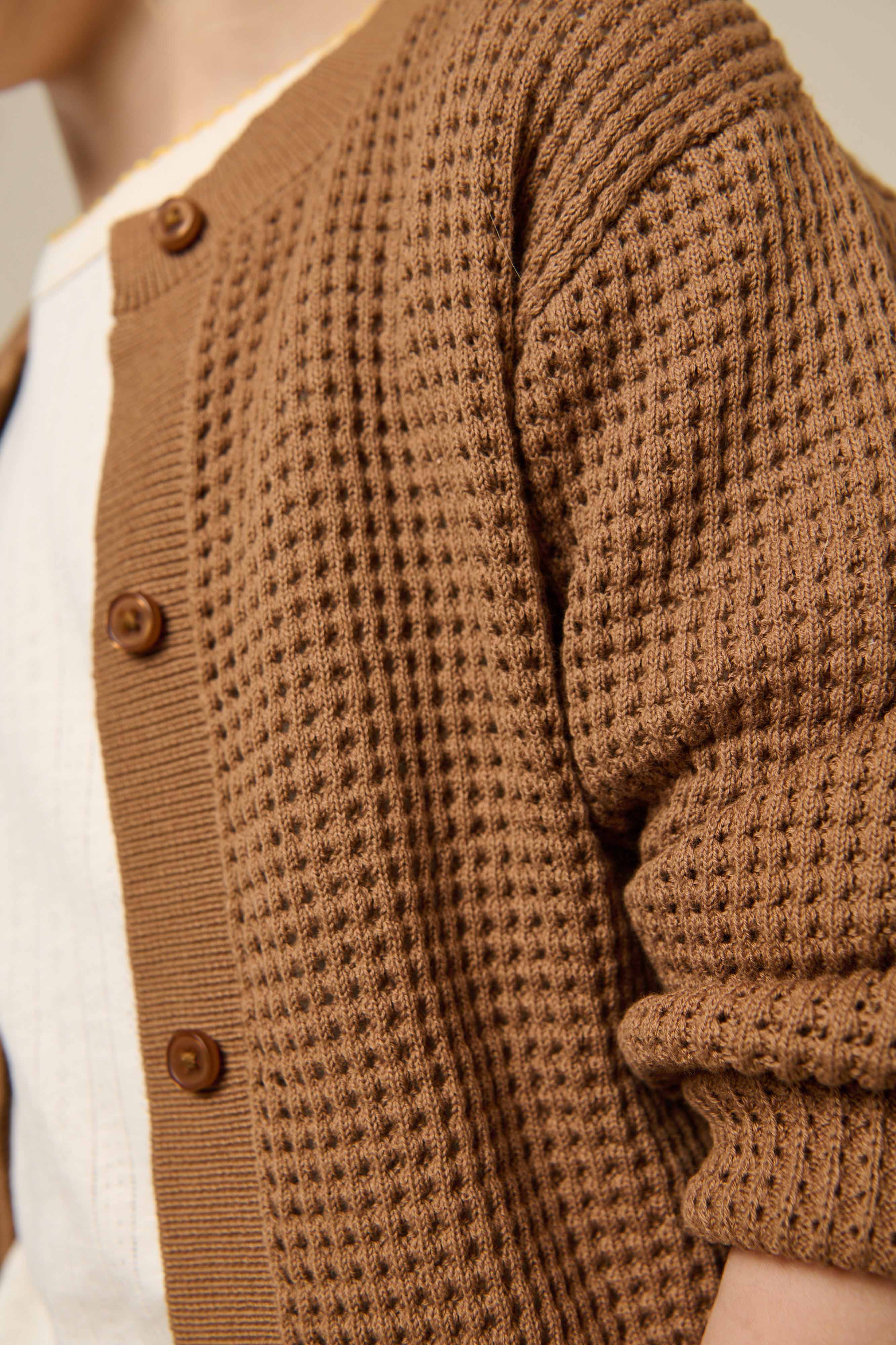 Cotton Knit Cardigan - Tween - Coconut | 101272 Katie