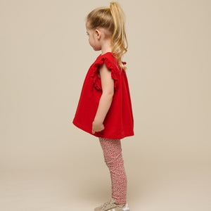 Jersey Blouse - Kids - Cherry Red | 101328 Lucia
