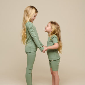 Modal Rib T-shirt - Tween - Dusty Green | 101303 Lottie