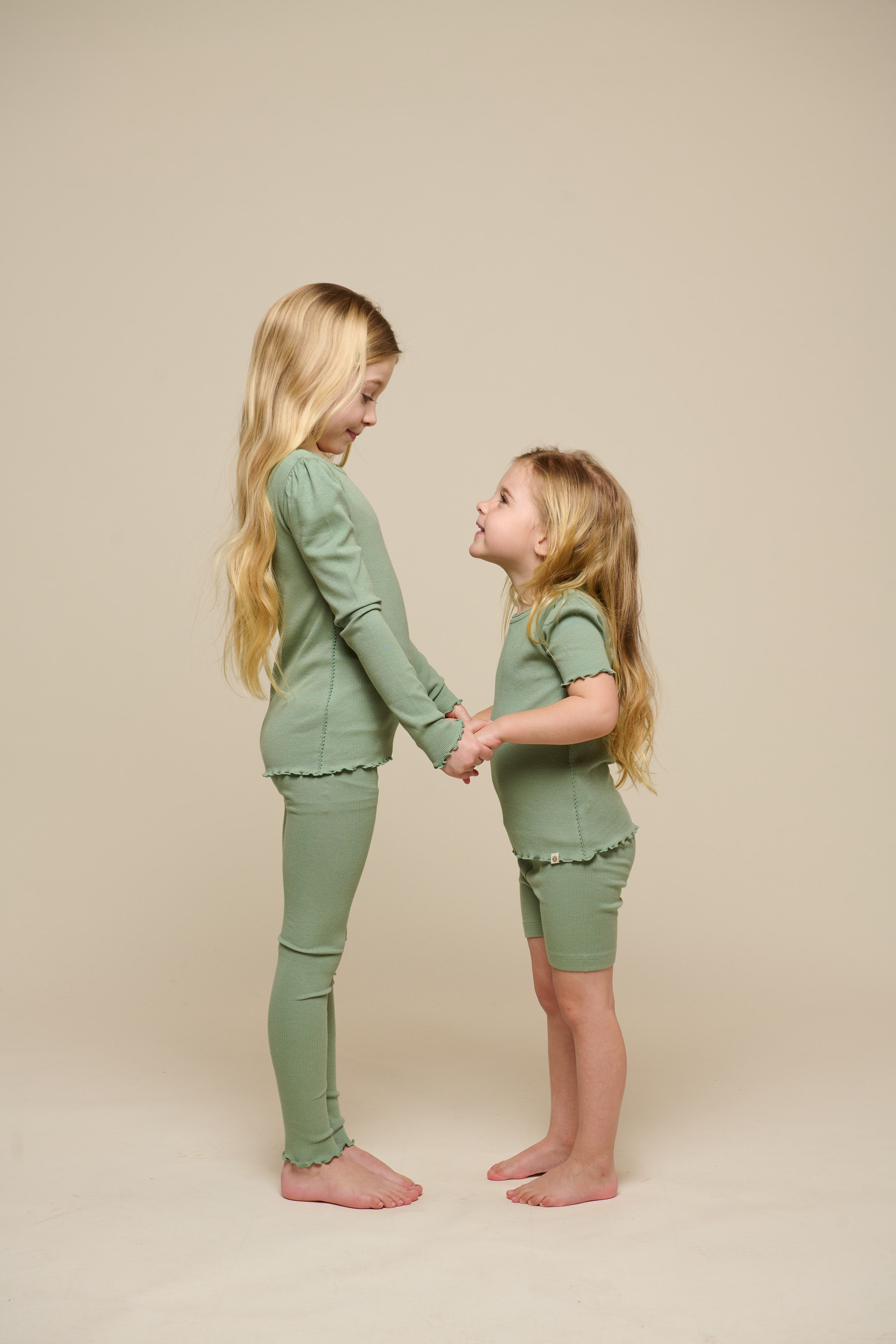 Modal Rib Long Sleeved T-shirt - Tween - Dusty Green | 101311 Lottie