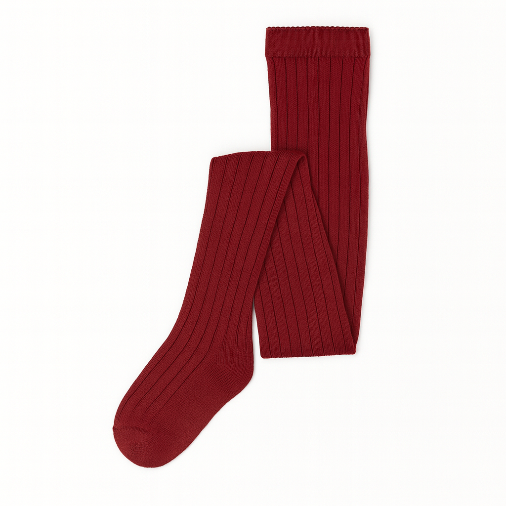 MP Wool Rib Tights - All - Burgundy | 100879 MP Wool tights